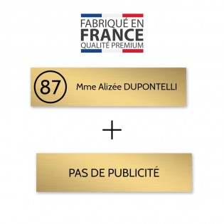 Plaque boite aux lettres à personnaliser en aluminium avec votre nom et  numéro -  France