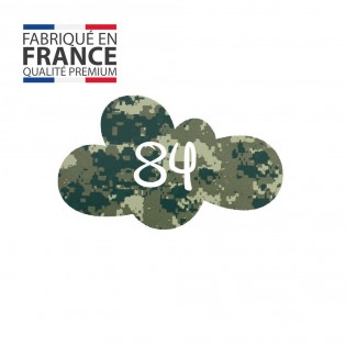 Numéro fantaisie personnalisable pour boite aux lettres couleur Camo Vert chiffres blancs - Modèle Nuage