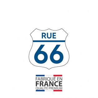 Numéro fantaisie personnalisable pour boite aux lettres couleur blanc chiffres bleus - Modèle Route 66