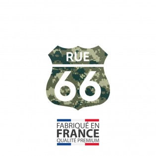 Numéro fantaisie personnalisable pour boite aux lettres couleur Camo Vert chiffres blancs - Modèle Route 66