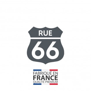 Numéro fantaisie personnalisable pour boite aux lettres couleur gris chiffres blancs - Modèle Route 66