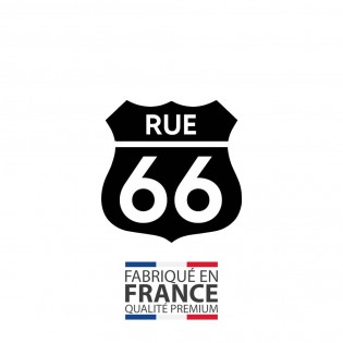 Numéro fantaisie personnalisable pour boite aux lettres couleur noir chiffres blancs - Modèle Route 66