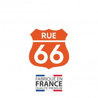 Numéro fantaisie personnalisable pour boite aux lettres couleur orange chiffres blancs - Modèle Route 66