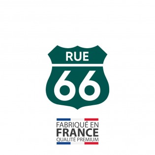 Numéro fantaisie personnalisable pour boite aux lettres couleur vert foncé chiffres blancs - Modèle Route 66