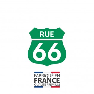Numéro fantaisie personnalisable pour boite aux lettres couleur vert pomme chiffres blancs - Modèle Route 66