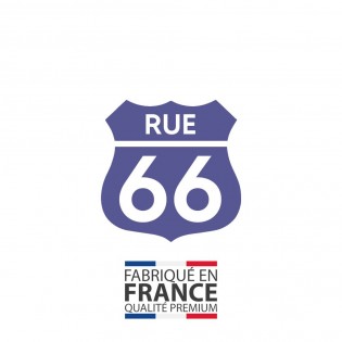 Numéro fantaisie personnalisable pour boite aux lettres couleur violet chiffres blancs - Modèle Route 66
