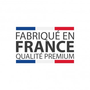 Plaque boite aux lettres STOP PUB format Edelen (99x24mm) rouge lettres noires - 1 ligne