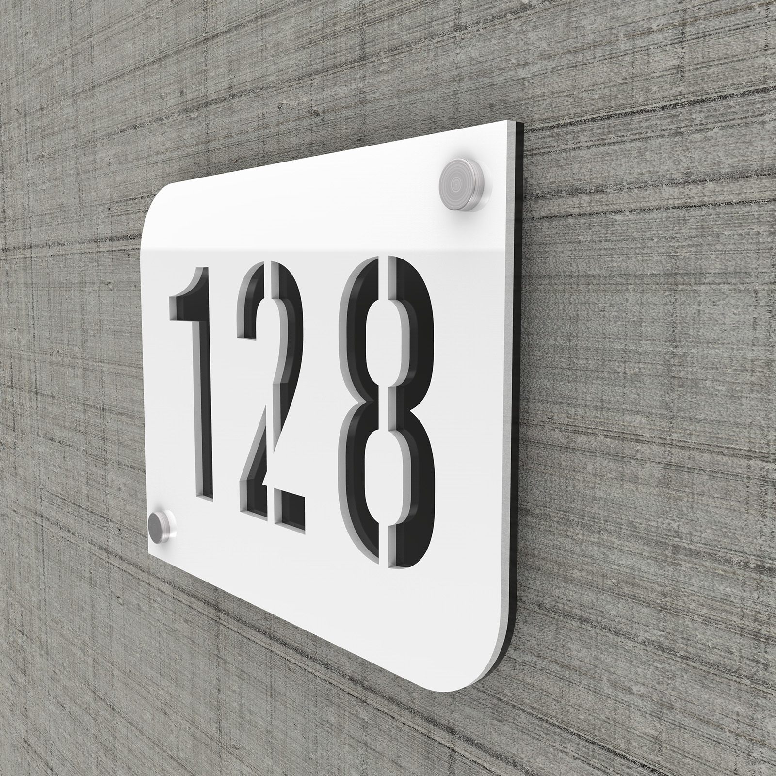 Stainless Steel House Number Door Sign Name Sign /"Heart/" with laser engraving on request