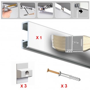 Rail cimaise Artiteq Click Rail longueur 1 mètre