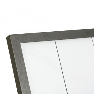 Porte-menu LED gris métallisé format 3 x A4 avec pied hauteur 135 cm - Présentoir menu hôtel restaurant