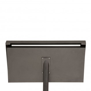 Porte-menu LED gris métallisé format 6 x A4 avec pied hauteur 95 cm - Présentoir menu hôtel restaurant