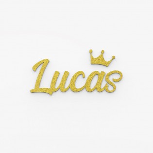 First name door plaque to personalize gold color with glitter - Bedroom door decoration, birthday, birth