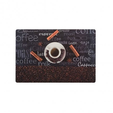 Lot de 4 sets de table petit-déjeuner cuisine modèle gourmand café - Set de table rectangle 45 x 30 cm