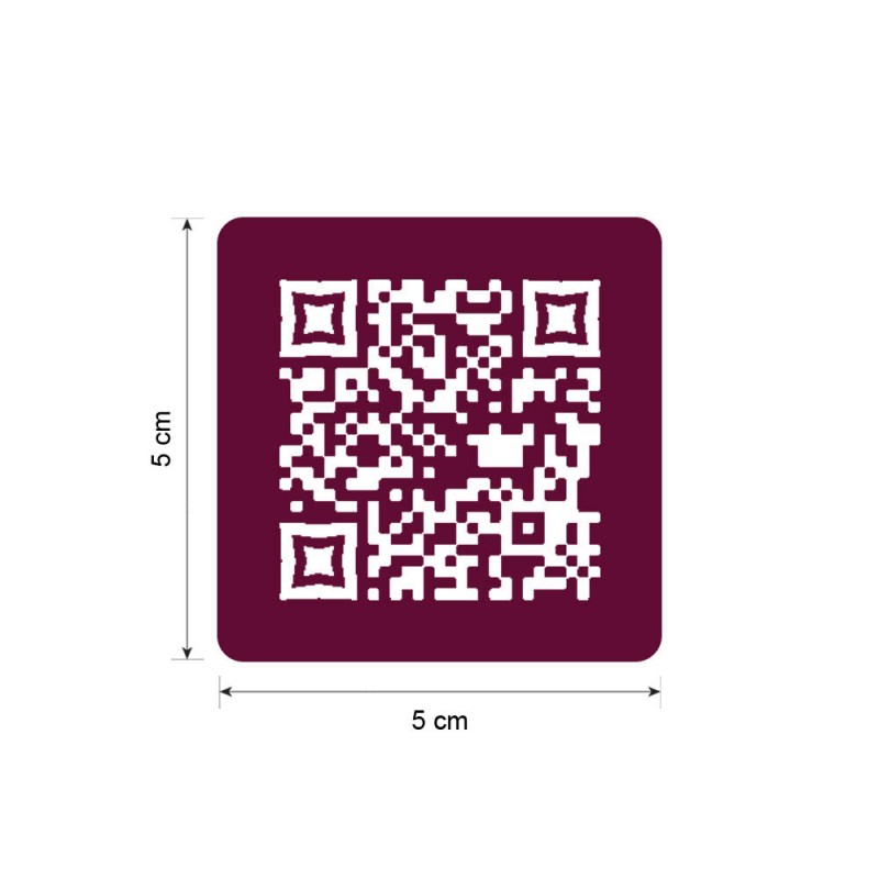 Menu sans contact pictogramme carré QR Code pour présentation menu hôtel restaurant - Couleur bordeaux Menu sans contact pictogramme carré QR Code pour présentation menu hôtel restaurant - Couleur bordeaux