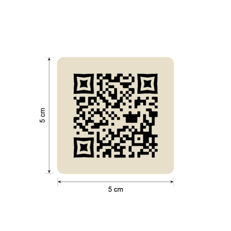Menu sans contact pictogramme carré QR Code pour présentation menu hôtel restaurant - Couleur beige Menu sans contact pictogramme carré QR Code pour présentation menu hôtel restaurant - Couleur beige