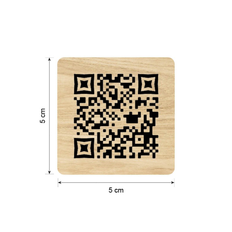 Menu sans contact pictogramme carré QR Code pour présentation menu hôtel restaurant - Couleur effet bois clair Menu sans contact pictogramme carré QR Code pour présentation menu hôtel restaurant - Couleur effet bois clair