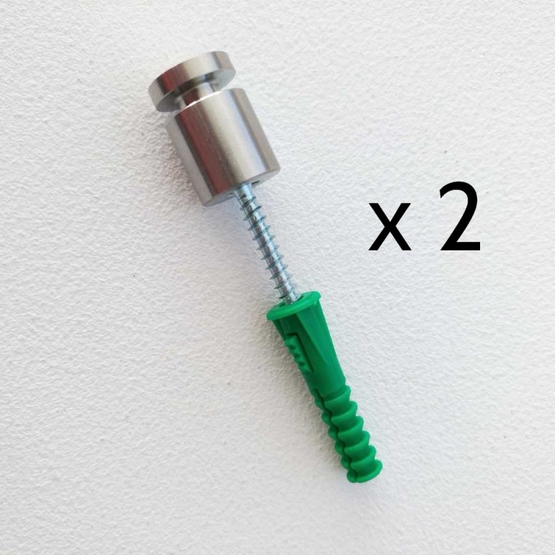 20x15 Cm, 2 Plaques Superposées, Fixation Inox 13 Mm