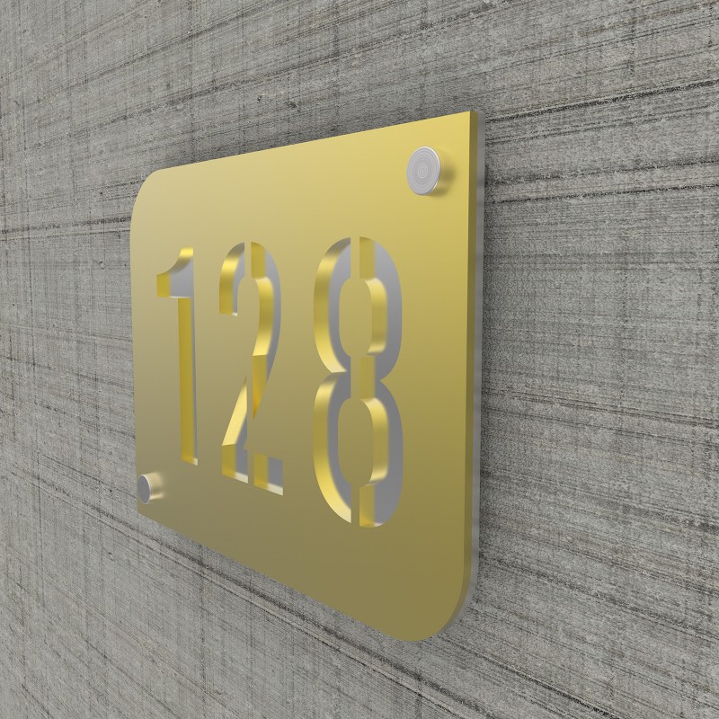 9 Numéro de Rue Numéro de Porte design hauteur 10 cm Numéro de Maison en Acier Inoxydable Adhésif 