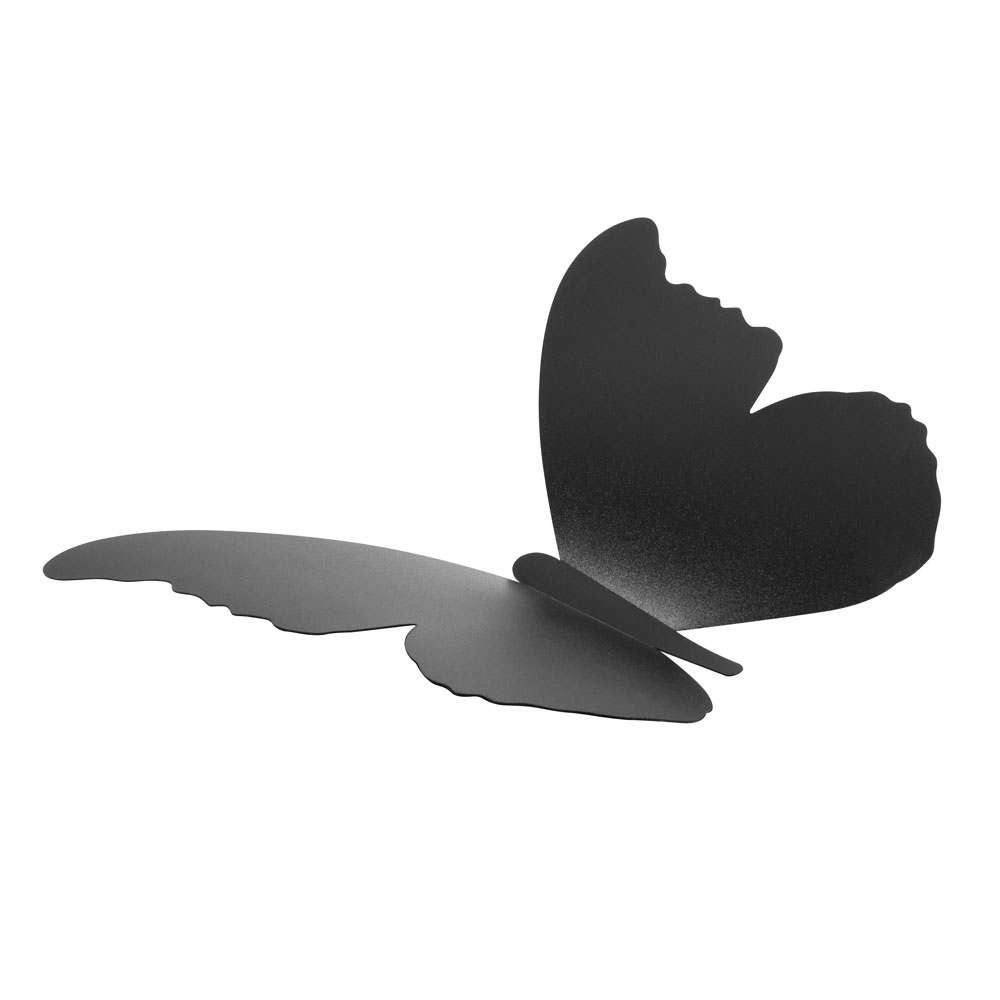 7 ardoises murales silhouette 3D noire modèle Papillon + 1 feutre-craie - Décoration murale ardoise décorative