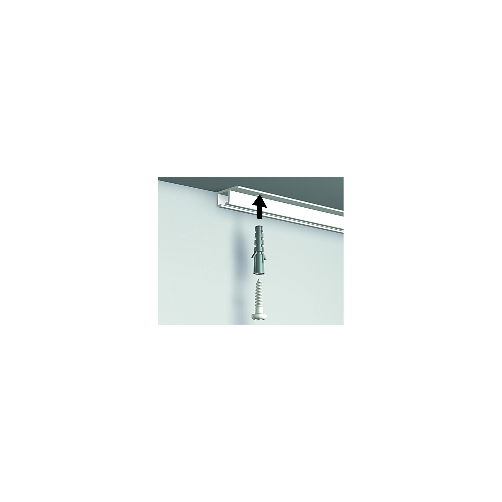 Cimaise SOFT-RAIL® Comfort 2m - Rail Pour Galerie Photos - Blanc - Systeme Accroche Tableaux