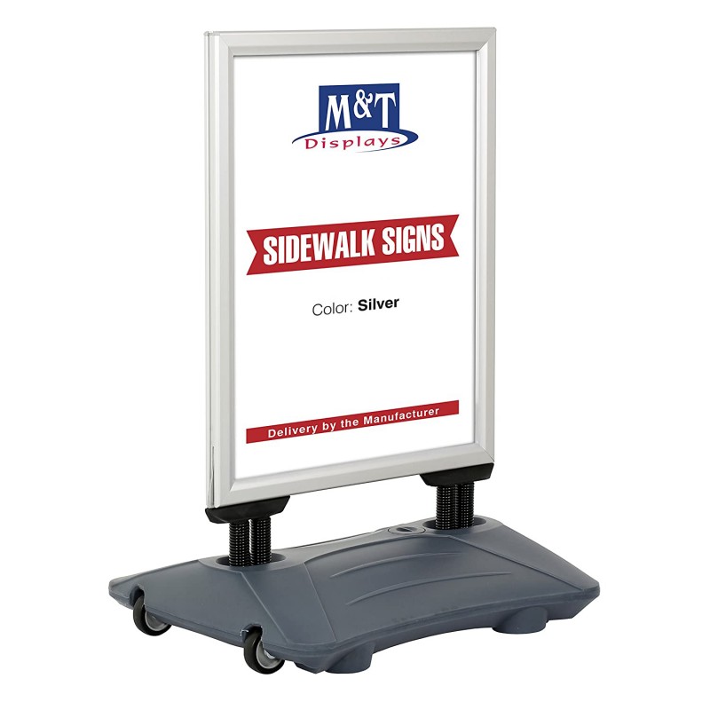 Stop trottoir extérieur WIND PRO couleur Alu format A1 (59,4 x 84,2 cm) - Panneau d'affichage extérieur Stop trottoir extérieur WIND PRO couleur Alu format A1 (59,4 x 84,2 cm) - Panneau d'affichage extérieur