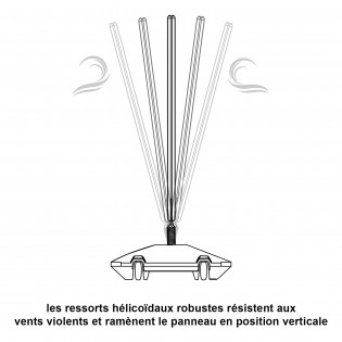 Stop trottoir extérieur WIND PRO couleur Noir format A0 (84,1 x 118,9 cm) - Panneau d'affichage extérieur