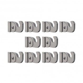 Lot de 10 crochets 40 kg autobloquants tige 4x4 mm