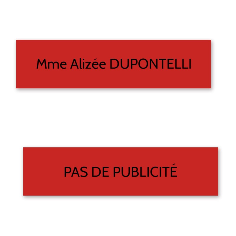 Plaque porte-noms boite aux lettres Decayeux (100 x 25 mm) 1 ligne