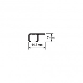 Pack 4 mètres cimaise Top Rail couleur Aluminium anodisé - Cimaise rail plafond pour suspension cadres et tableaux