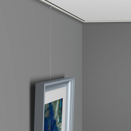 Arti Teq - Pack 4 Mètres Cimaise Top Rail Couleur Noir - Cimaise