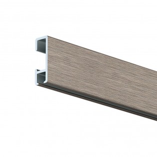 Pack Eco 1 mètre de cimaise Click Rail couleur Aluminium - Solution suspension cadres et tableaux