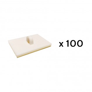 Crochet pastille adhésive rectangulaire pour faux plafond - Lot de 100