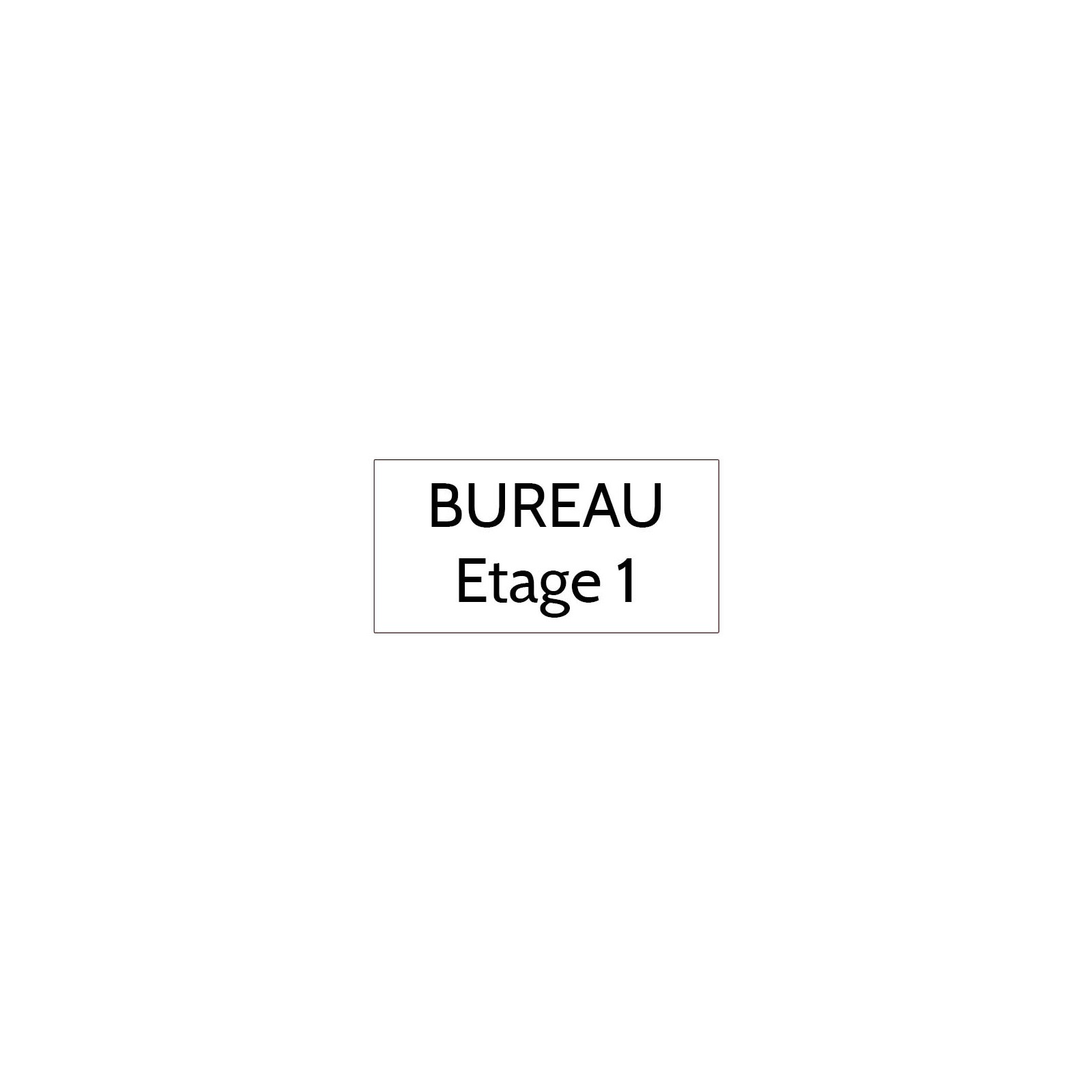Plaque de porte gravée sur 1 à 2 lignes couleur blanche lettres noires - Format rectangle 75 x 150 mm
