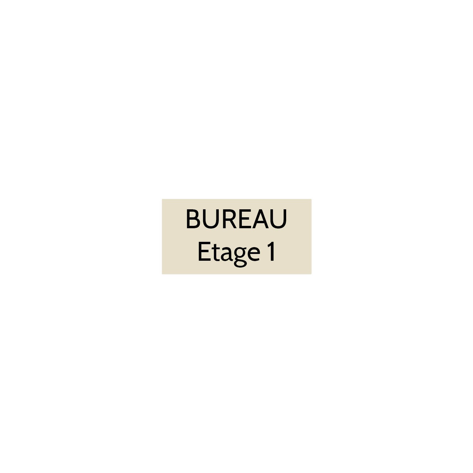 Plaque de porte gravée sur 1 à 2 lignes couleur beige lettres noires - Format rectangle 75 x 150 mm