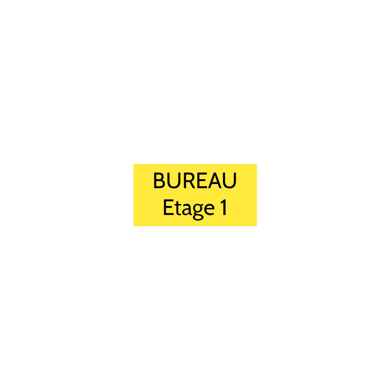 Plaque de porte gravée sur 1 à 2 lignes couleur jaune lettres noires - Format rectangle 75 x 150 mm