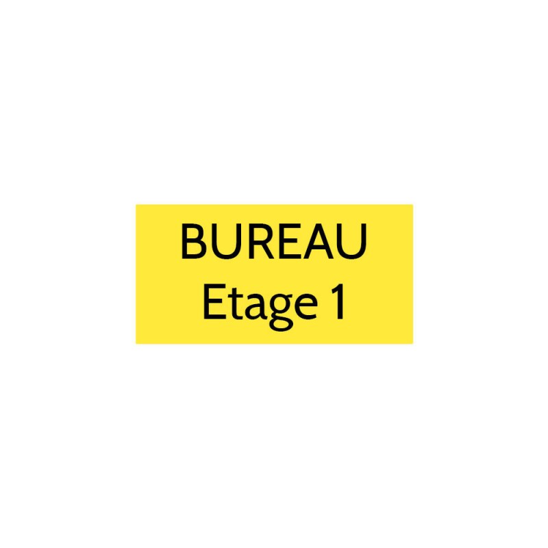 Plaque de porte gravée sur 1 à 2 lignes couleur jaune lettres noires - Format rectangle 75 x 150 mm Plaque de porte gravée sur 1 à 2 lignes couleur jaune lettres noires - Format rectangle 75 x 150 mm