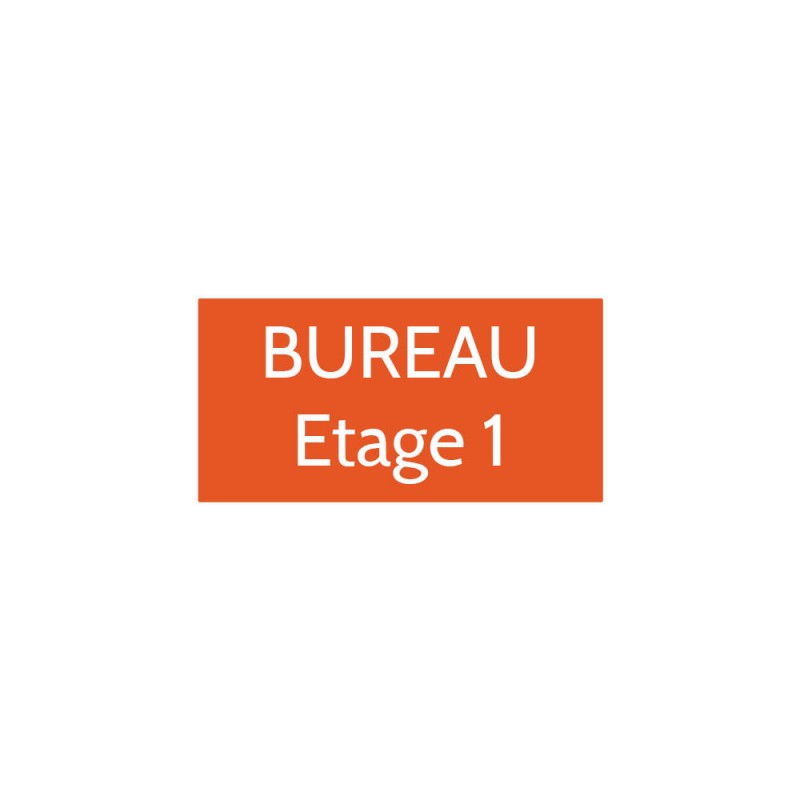 Plaque de porte gravée sur 1 à 2 lignes couleur orange lettres blanches - Format rectangle 75 x 150 mm Plaque de porte gravée sur 1 à 2 lignes couleur orange lettres blanches - Format rectangle 75 x 150 mm