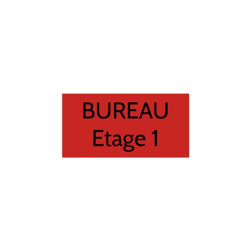 Plaque de porte gravée sur 1 à 2 lignes couleur rouge lettres noires - Format rectangle 75 x 150 mm Plaque de porte gravée sur 1 à 2 lignes couleur rouge lettres noires - Format rectangle 75 x 150 mm