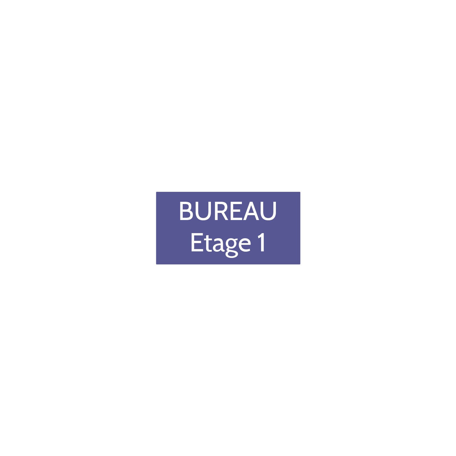 Plaque de porte gravée sur 1 à 2 lignes couleur violette lettres blanches - Format rectangle 75 x 150 mm