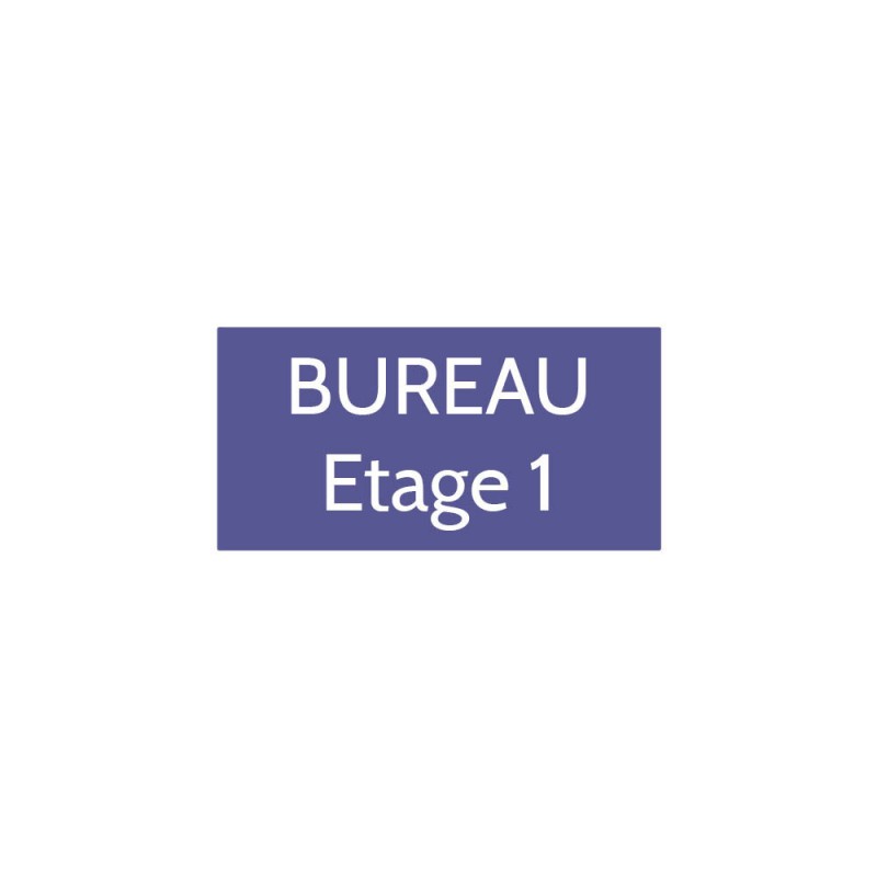 Plaque de porte gravée sur 1 à 2 lignes couleur violette lettres blanches - Format rectangle 75 x 150 mm Plaque de porte gravée sur 1 à 2 lignes couleur violette lettres blanches - Format rectangle 75 x 150 mm
