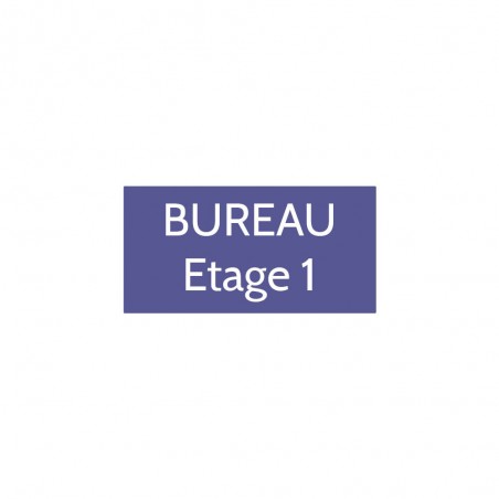Plaque de porte gravée sur 1 à 2 lignes couleur violette lettres blanches - Format rectangle 75 x 150 mm