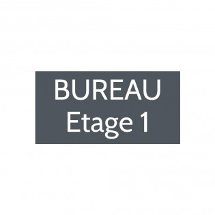Plaque de porte gravée sur 1 à 2 lignes couleur grise lettres blanches - Format rectangle 100 x 200 mm