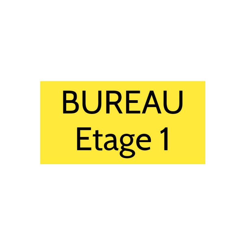 Plaque de porte gravée sur 1 à 2 lignes couleur jaune lettres noires - Format rectangle 100 x 200 mm Plaque de porte gravée sur 1 à 2 lignes couleur jaune lettres noires - Format rectangle 100 x 200 mm