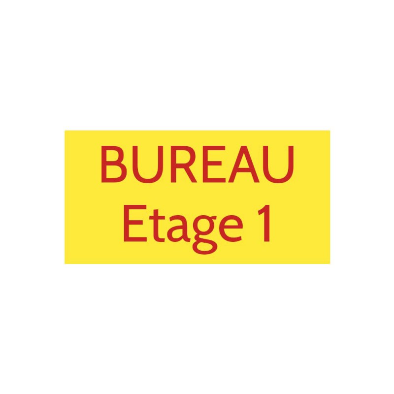Plaque de porte gravée sur 1 à 2 lignes couleur Jaune lettres rouges - Format rectangle 100 x 200 mm Plaque de porte gravée sur 1 à 2 lignes couleur Jaune lettres rouges - Format rectangle 100 x 200 mm