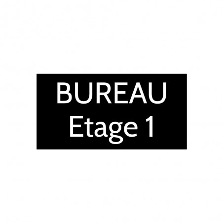 Plaque de porte gravée sur 1 à 2 lignes couleur noire lettres blanches - Format rectangle 100 x 200 mm
