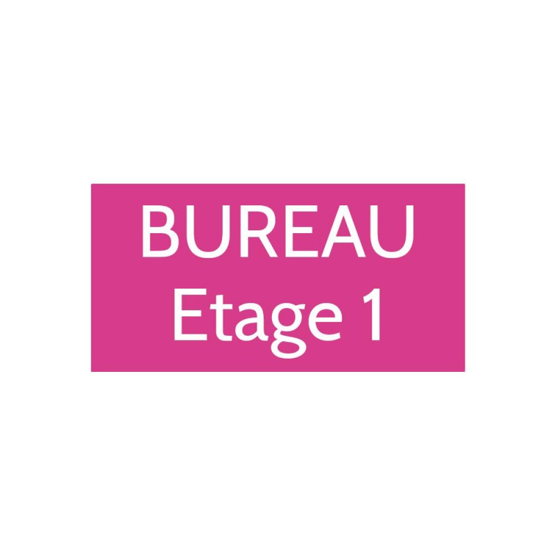 Plaque de porte gravée sur 1 à 2 lignes couleur rose lettres blanches - Format rectangle 100 x 200 mm Plaque de porte gravée sur 1 à 2 lignes couleur rose lettres blanches - Format rectangle 100 x 200 mm