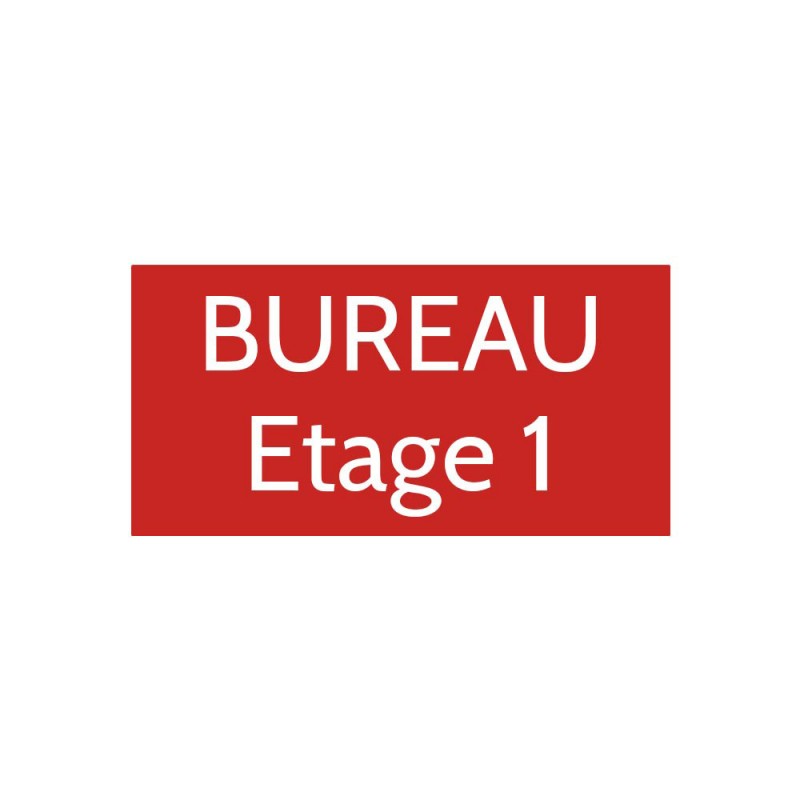 Plaque de porte gravée sur 1 à 2 lignes couleur rouge lettres blanches - Format rectangle 100 x 200 mm Plaque de porte gravée sur 1 à 2 lignes couleur rouge lettres blanches - Format rectangle 100 x 200 mm