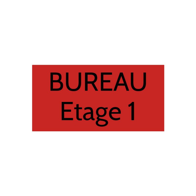 Plaque de porte gravée sur 1 à 2 lignes couleur rouge lettres noires - Format rectangle 100 x 200 mm Plaque de porte gravée sur 1 à 2 lignes couleur rouge lettres noires - Format rectangle 100 x 200 mm