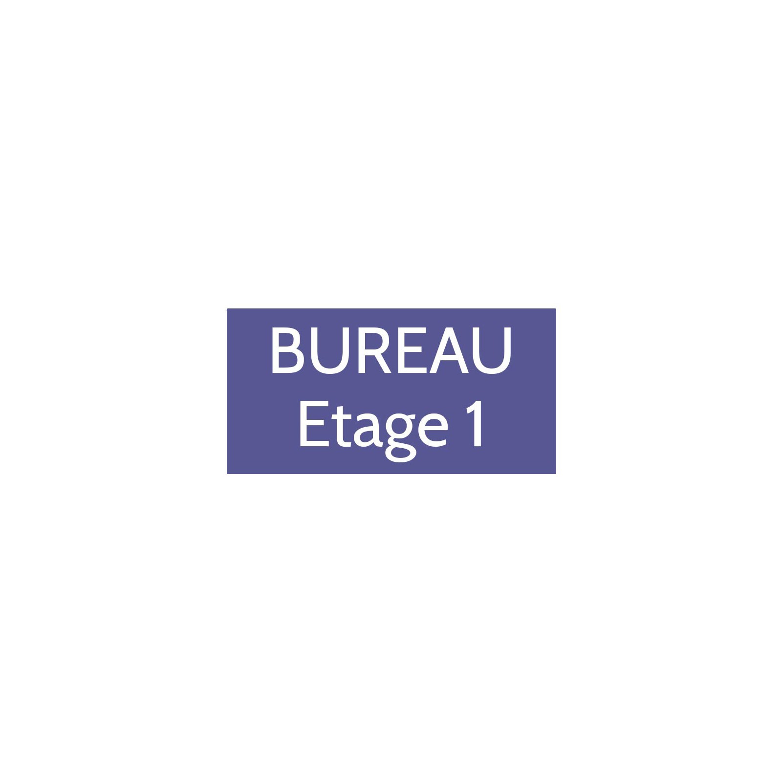 Plaque de porte gravée sur 1 à 2 lignes couleur violette lettres blanches - Format rectangle 100 x 200 mm