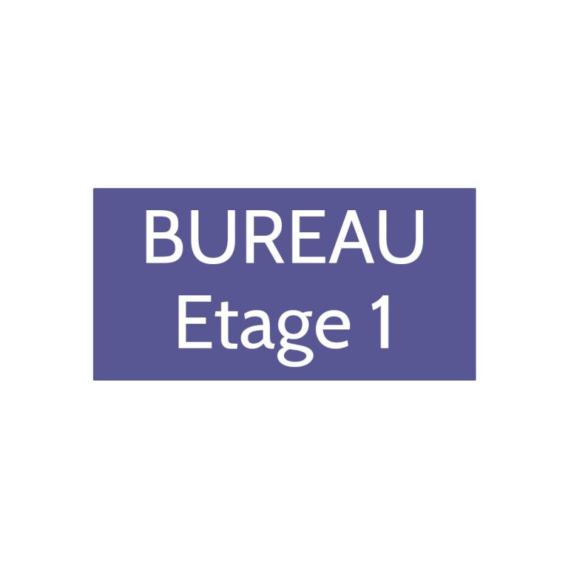 Plaque de porte gravée sur 1 à 2 lignes couleur violette lettres blanches - Format rectangle 100 x 200 mm Plaque de porte gravée sur 1 à 2 lignes couleur violette lettres blanches - Format rectangle 100 x 200 mm